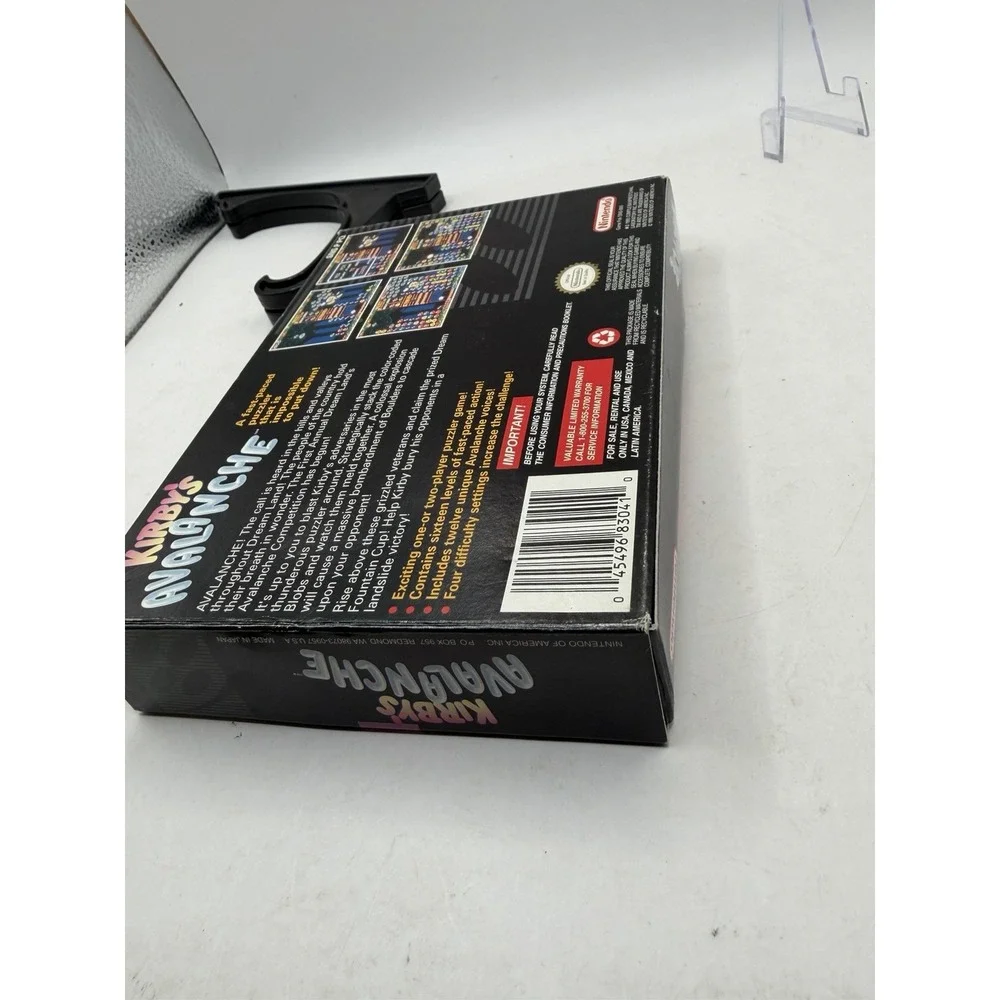 KIRBY'S AVALANCHE NINTENDO SNES COMPLETE CIB TESTED AUTHENTIC Fast Shipping